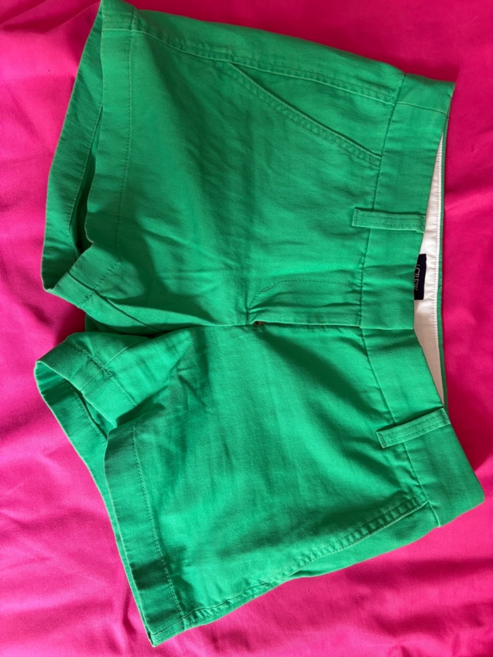 J. Crew Bright Green Chino Cotton Shorts